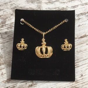 Royal crown Necklace and Earrings set